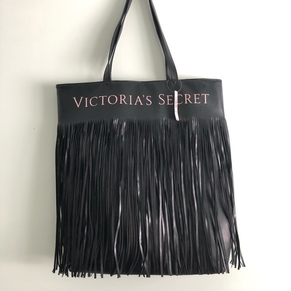 Victoria's Secret Handbags - Victoria’s Secret Large Fringe Tote Faux Leather